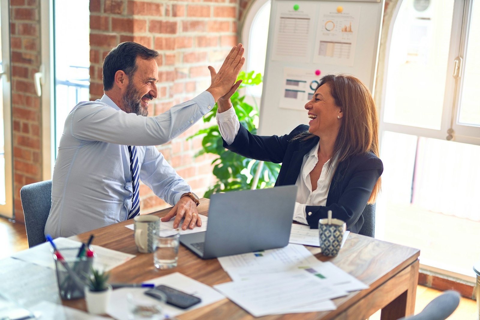 A discussion across a desk during a property matter